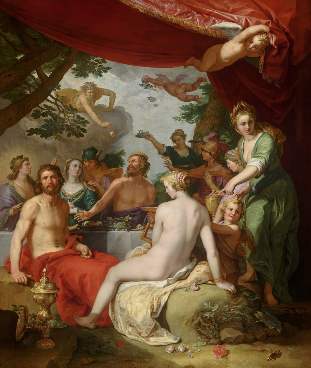 Das Fest der Götter bei der Hochzeit von Peleus und Thetis von Abraham Bloemaert