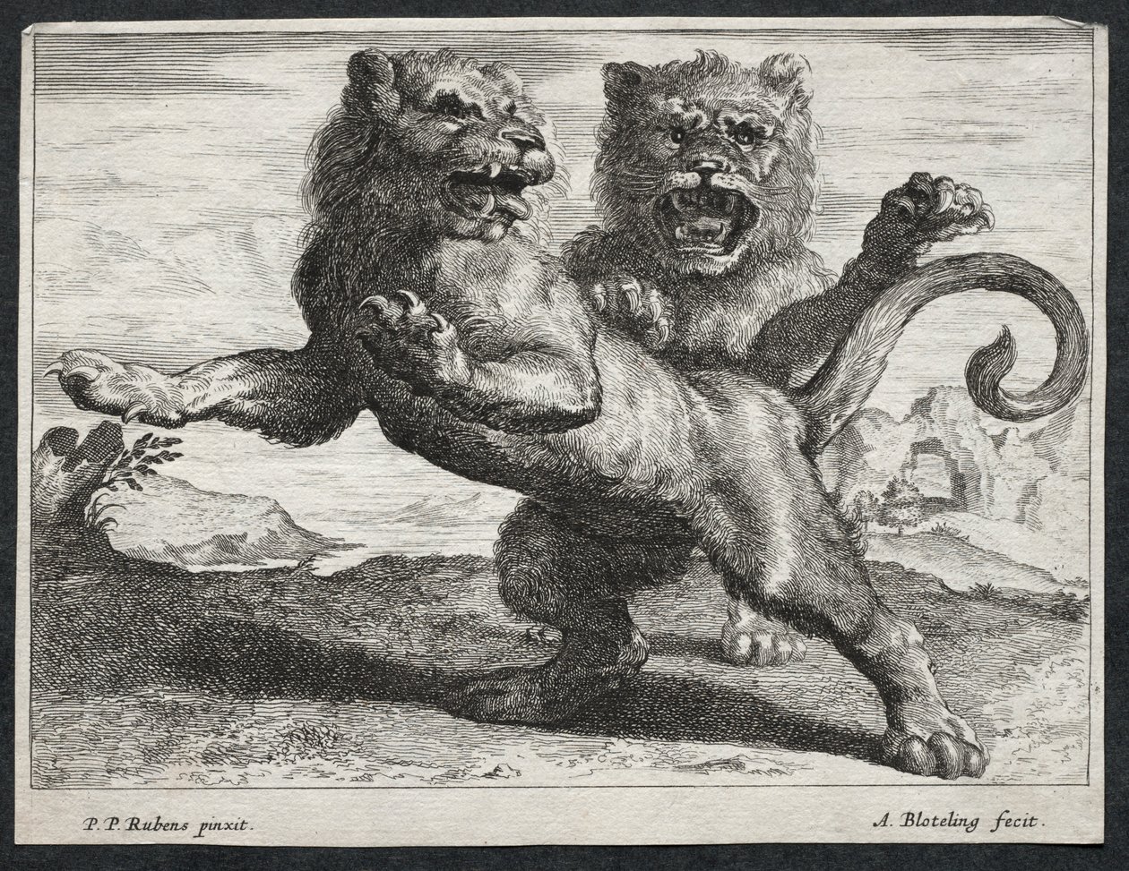 Verschiedene Löwen von Abraham Blooteling