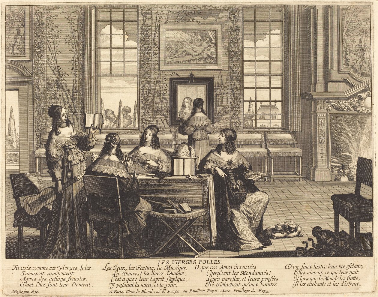 Die törichten Jungfrauen, die Zeit verschwenden von Abraham Bosse