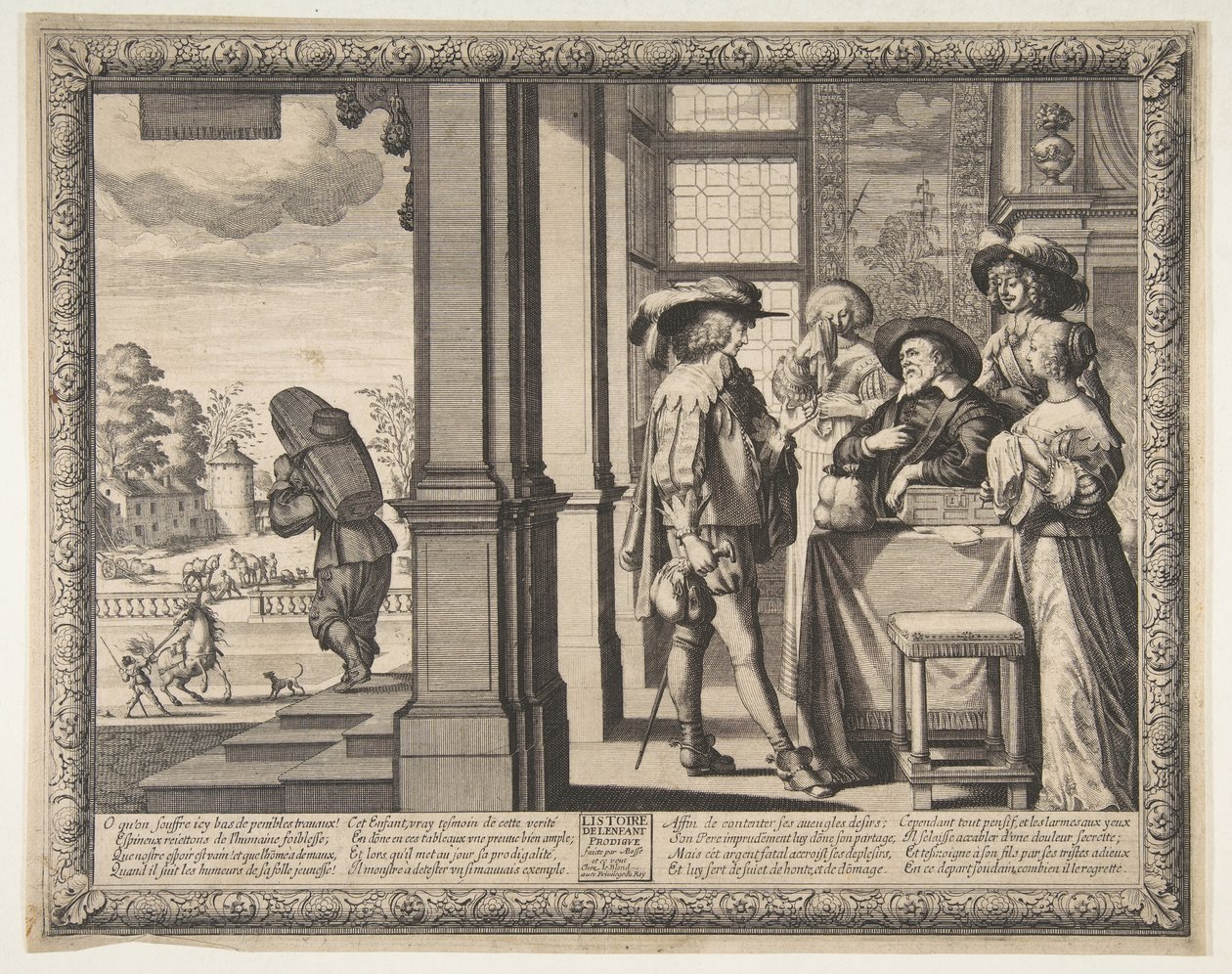 Der verlorene Sohn verlässt das Haus, ca. 1636 von Abraham Bosse