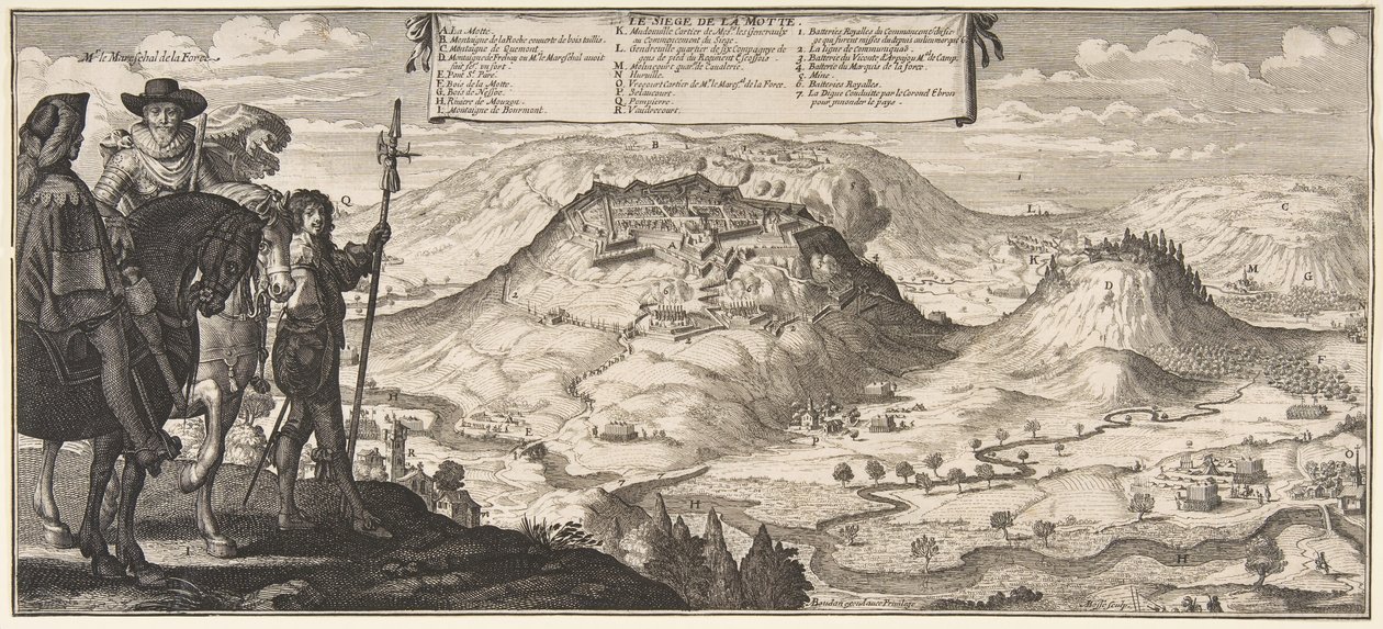 Die Belagerung von La Motte, in Lothringen, 1636-38 von Abraham Bosse