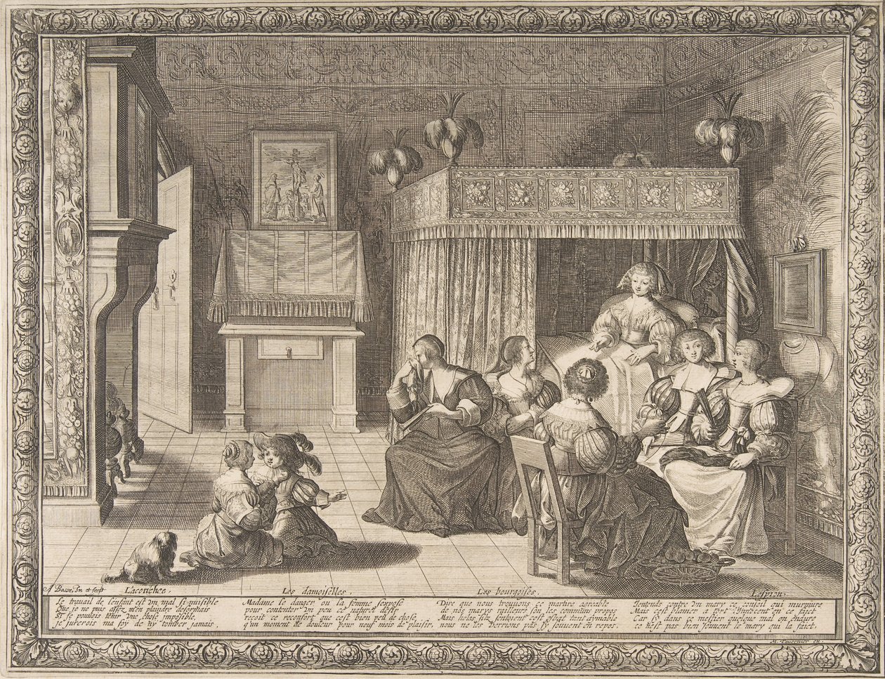 Besuch bei der neuen Mutter, 1633 von Abraham Bosse