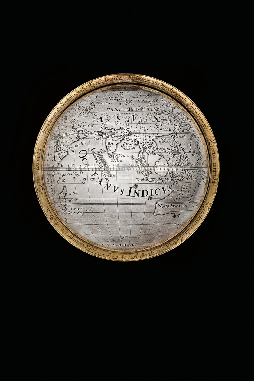 Zwei außergewöhnliche terrestrische und himmlische Globen, unterstützt von Herkules und Atlas, Augsburg, 1697-99 von Abraham Drentwett