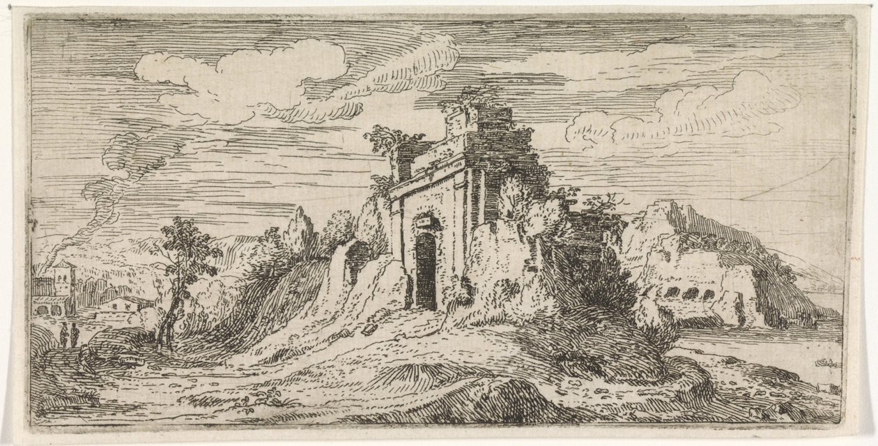 Landschaft mit den Ruinen eines Tores von Abraham Genoels