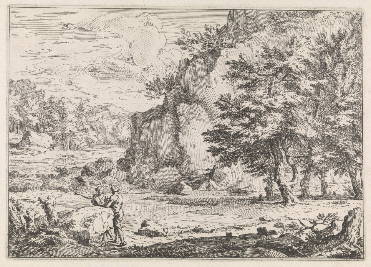 Landschaft mit Felsen von Abraham Genoels