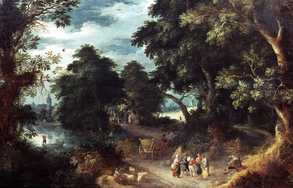 Bewaldete Flusslandschaft von Abraham Govaerts