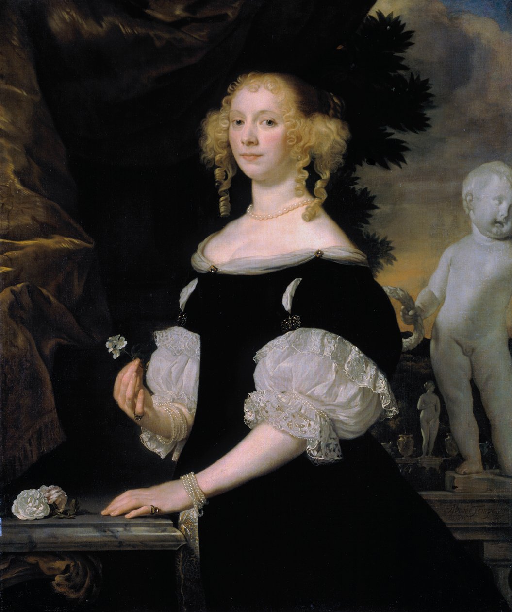 Porträt einer Frau, 1670 von Abraham Lambert Jacobsz Tempel van den