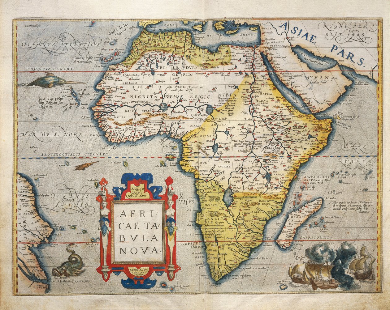 Karte von Afrika, aus Theatrum Orbis Terrarum von Abraham Ortelius von Abraham Ortelius