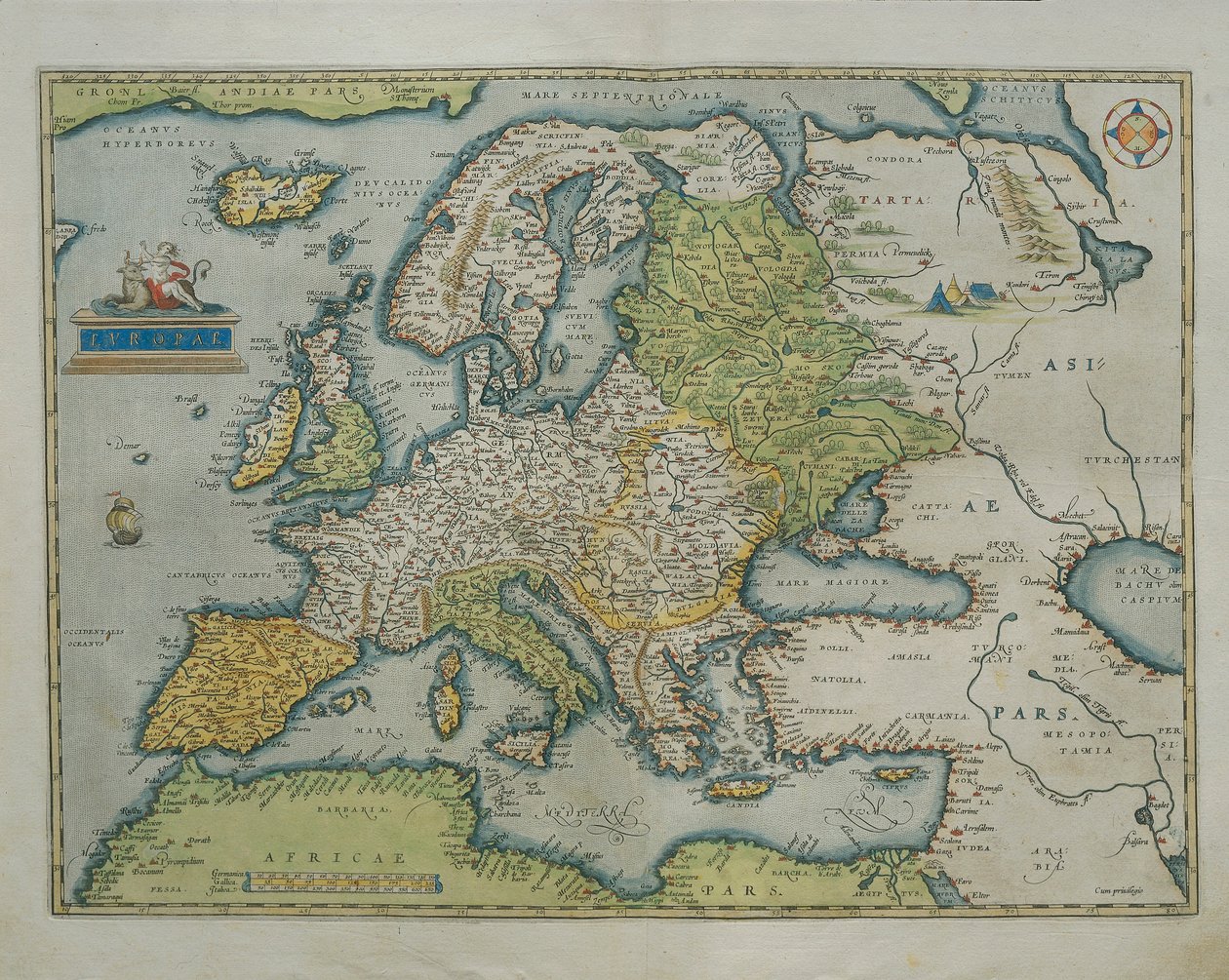 Karte von Europa, aus Theatrum Orbis Terrarum von Abraham Ortelius von Abraham Ortelius
