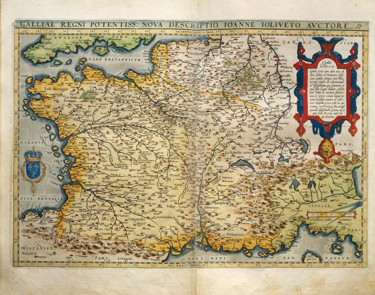 Karte von Frankreich, aus Theatrum Orbis Terrarum von Abraham Ortelius von Abraham Ortelius