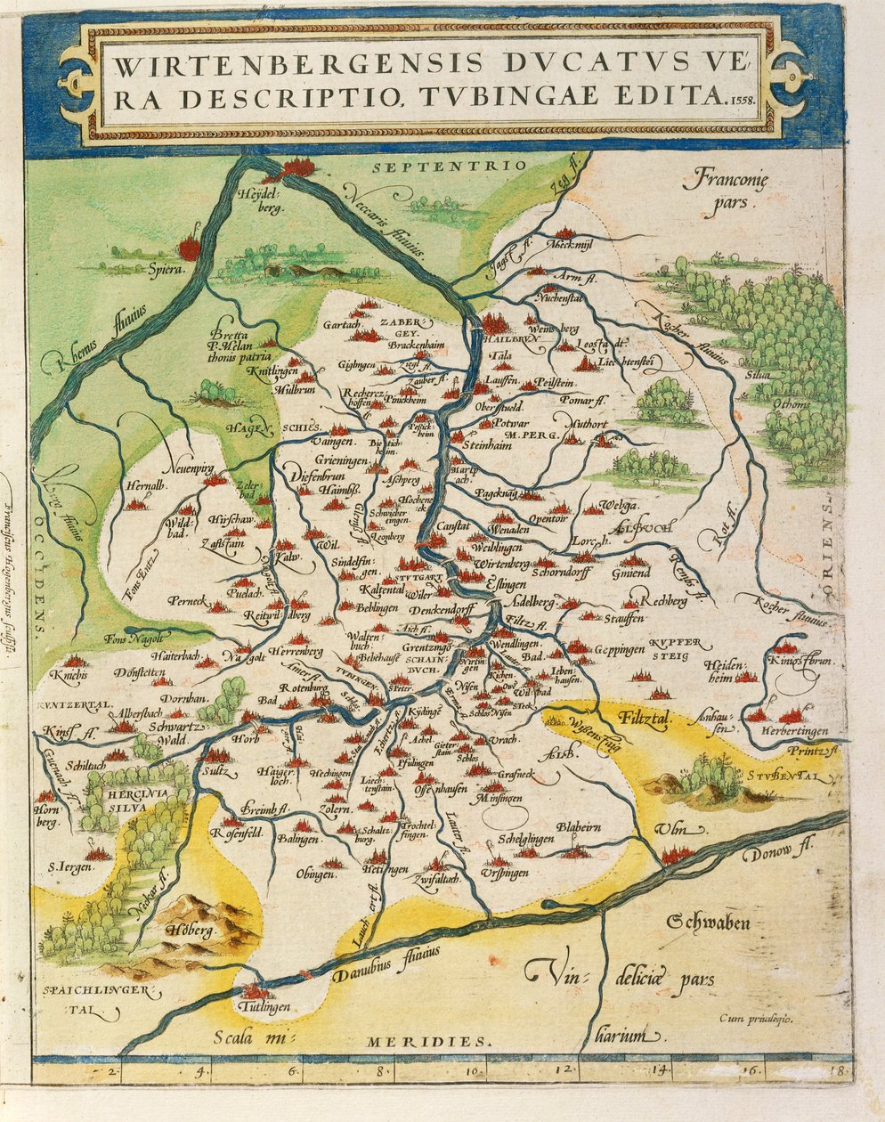 Karte von Württemberg von Abraham Ortelius