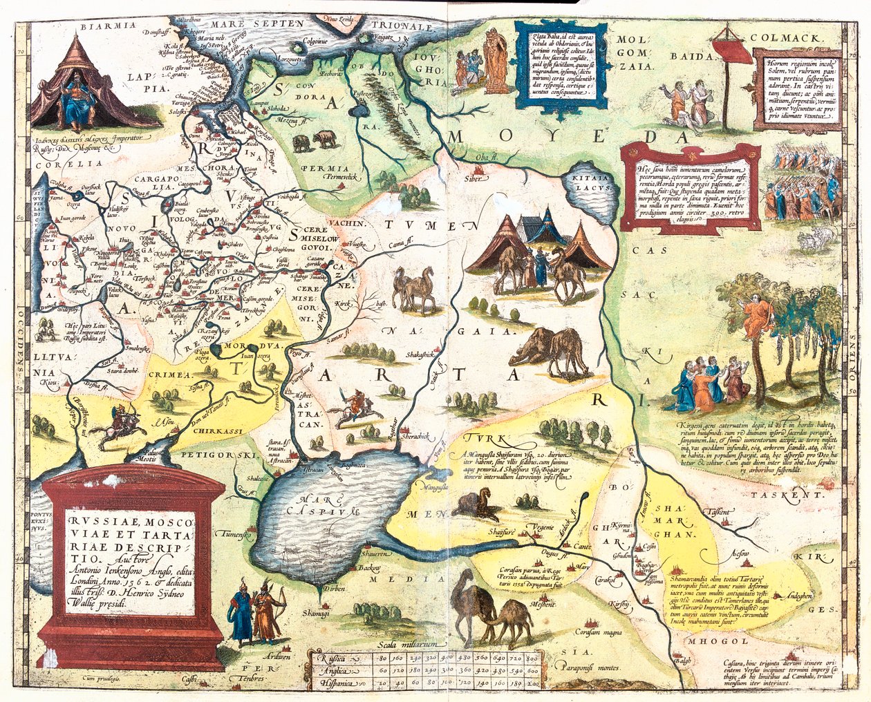 Westrussland, Südosttürkei, Armenien, Aserbaidschan, Nordiran, Turkmenistan, Usbekistan, Westkasachstan von Abraham Ortelius