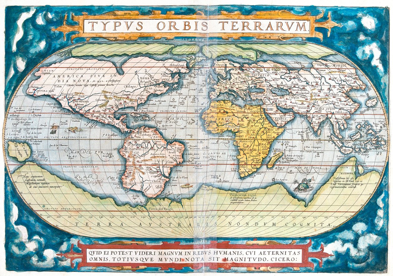 Welt von Abraham Ortelius