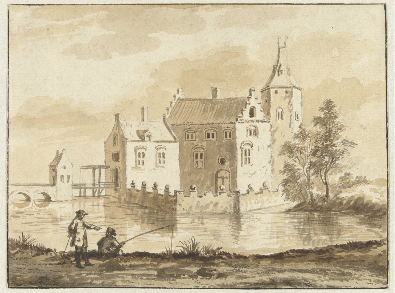 Das Haus Munniekenhof bei dem Dorf Grijpskerk in Walcheren von Abraham Rademaker