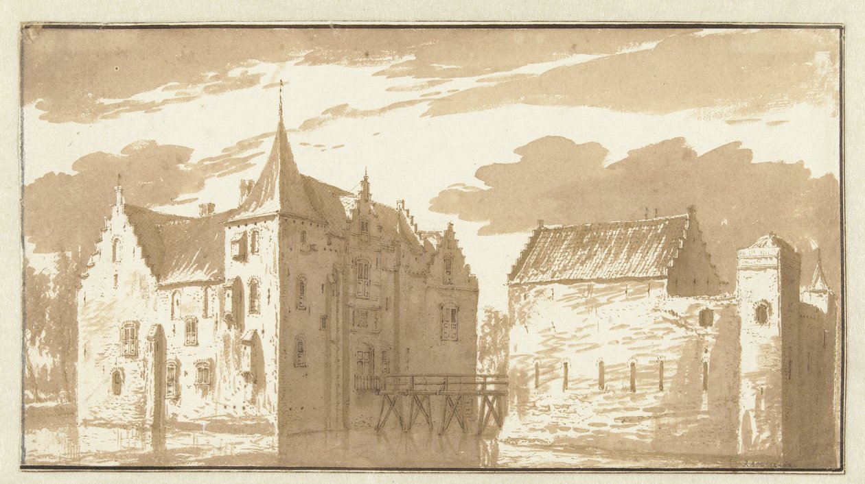 Schloss von Langerak von Abraham Rademaker