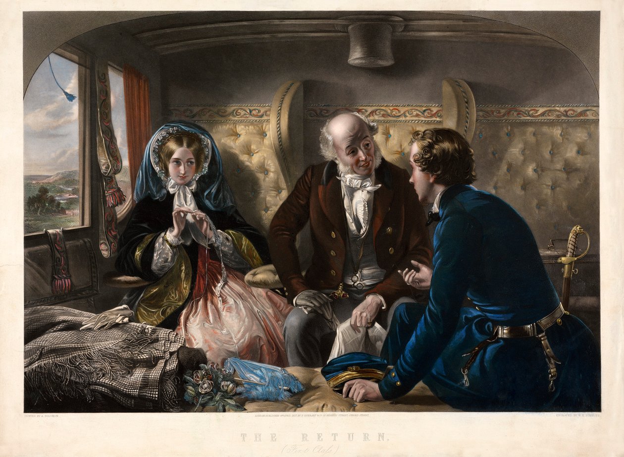 Die Rückkehr Erste Klasse, veröffentlicht 1857 von Abraham Solomon