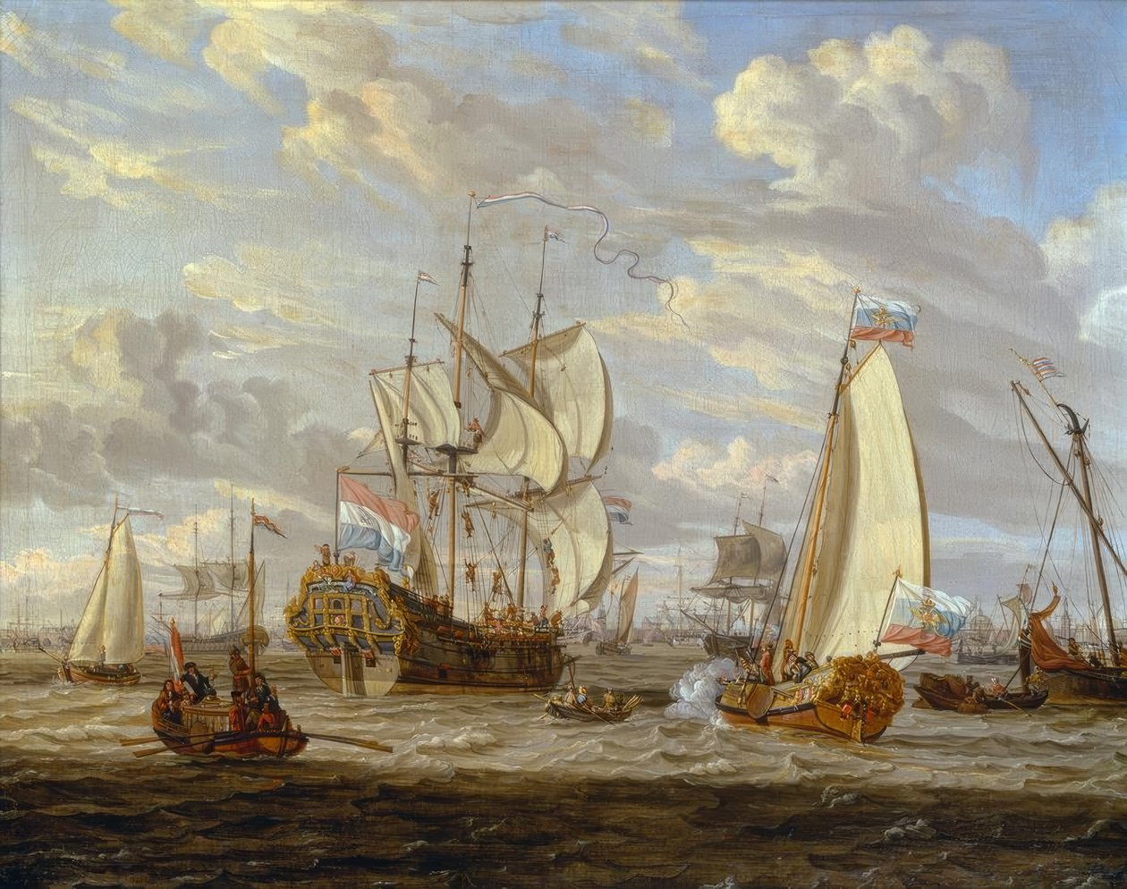 Peter der Große besichtigt das Schiff Peter und Paul von Abraham Storck