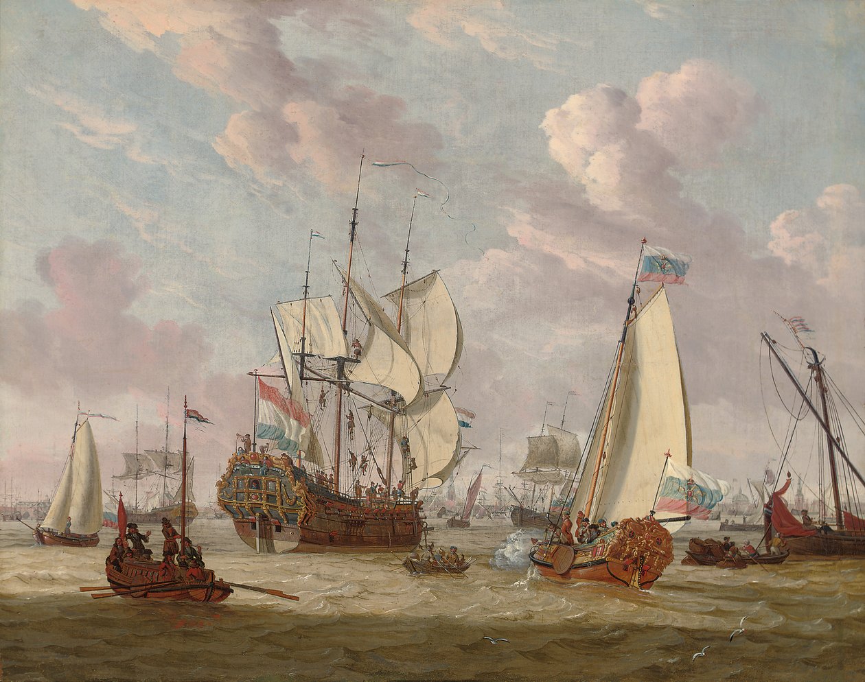 Der Besuch von Peter dem Großen in Amsterdam, August-September, 1697 von Abraham Storck