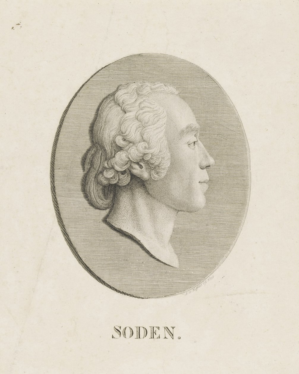 Friedrich Julius Heinrich Graf von Soden auf Sassanfahrt, 1800 von Abraham Wolfgang Küffner