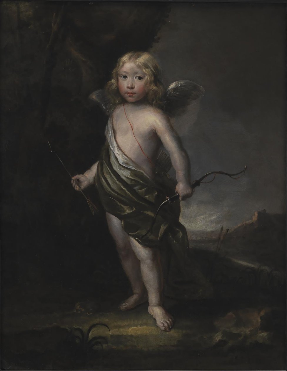Porträt eines adligen Jungen im Kostüm von Amor von Abraham Wuchters