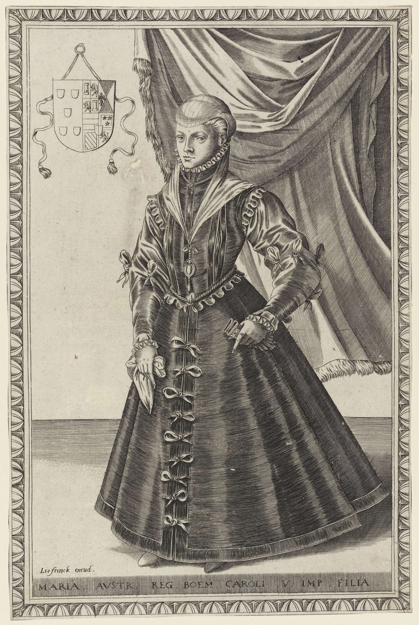 Abraham de Bruyn - Maria von Österreich, Tochter von Karl V. von Abraham de Bruyn
