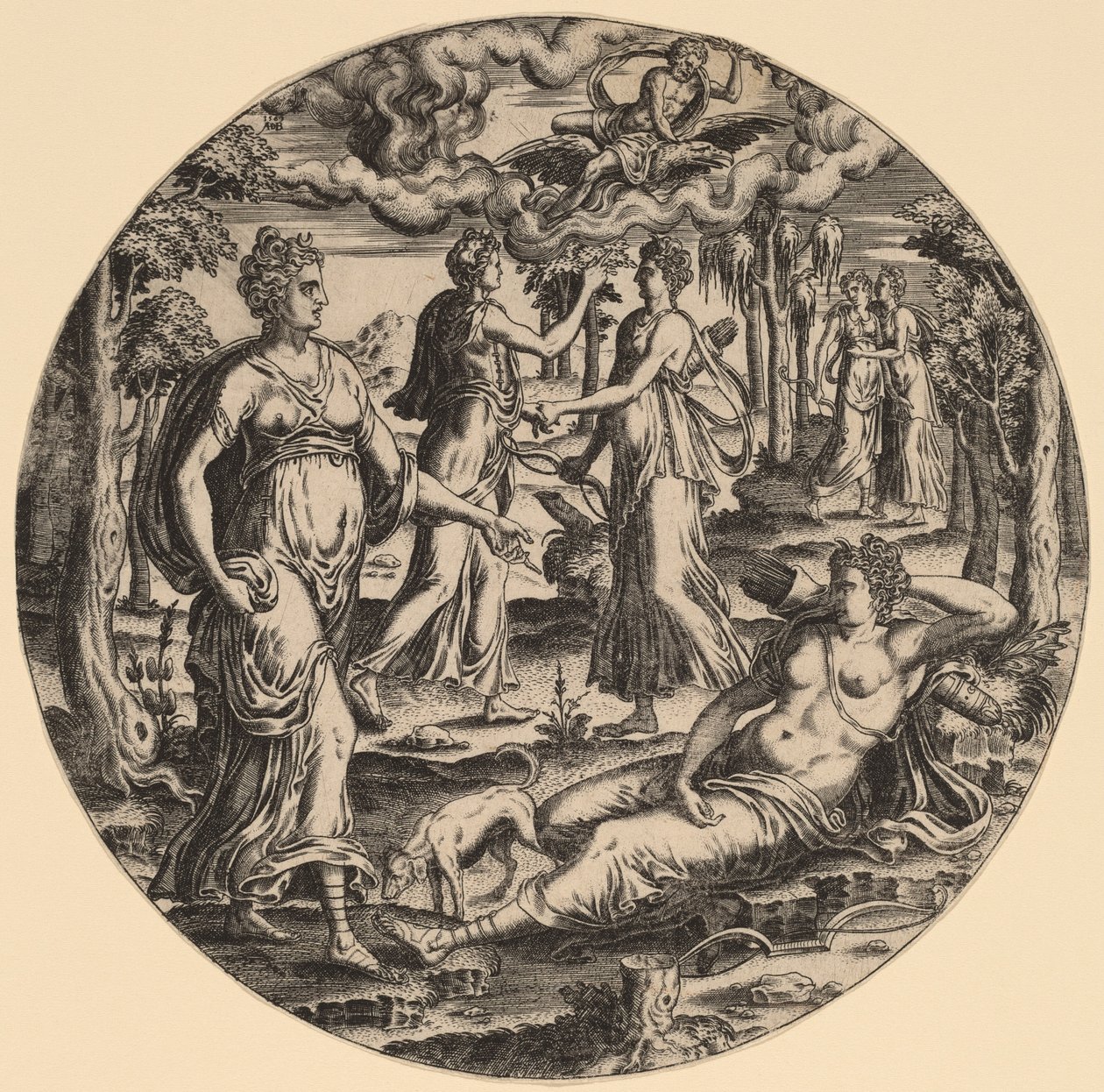 Diana und ihre Nymphen in einem Garten von Abraham de Bruyn