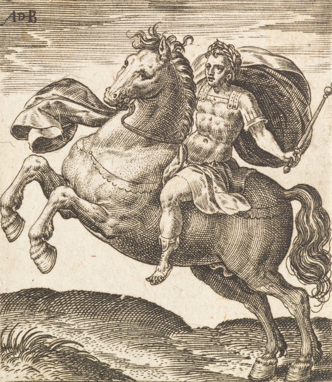 Domitianus aus Zwölf Kaiser zu Pferd von Abraham de Bruyn