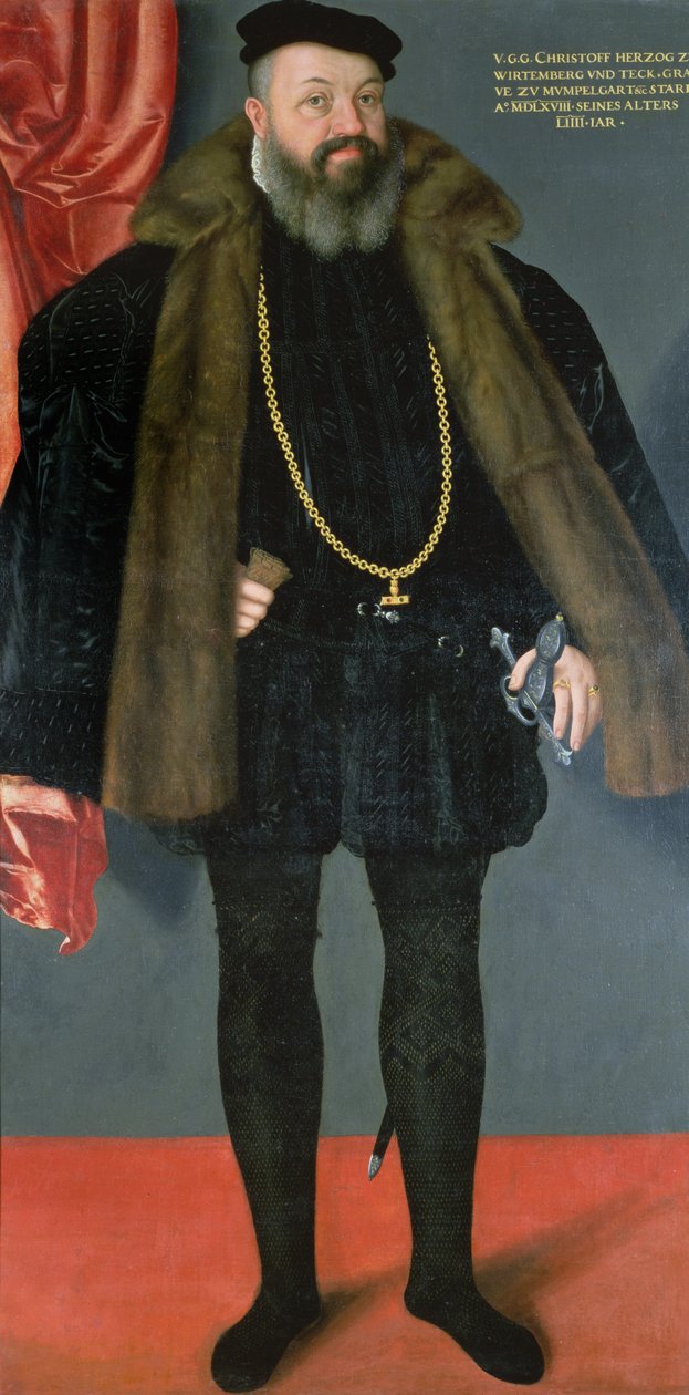 Christoph, Herzog von Württemberg (1515-68), Sohn von Ulrich I. von Württemberg in spanischer Tracht von Abraham de Hel