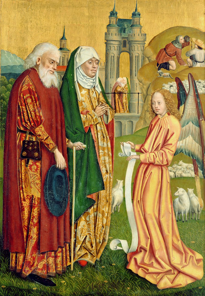 Die Verkündigung an Joachim und Anna, vom Kuppelaltar, 1499 von Absolon Stumme