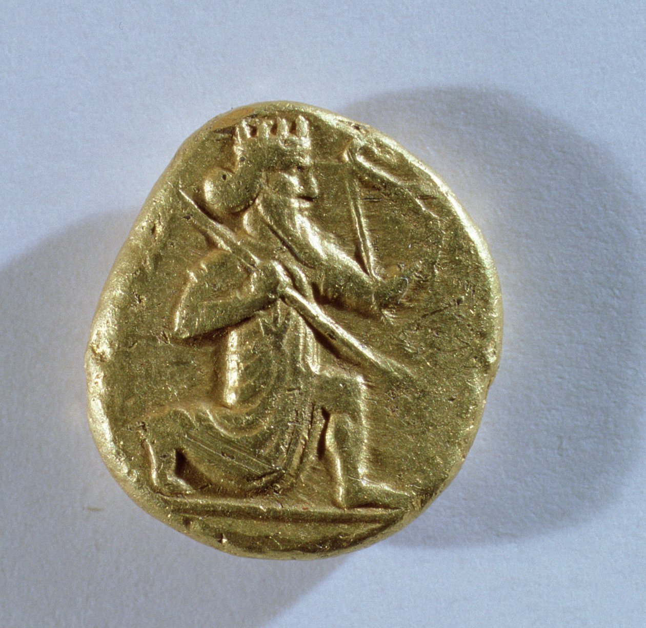 Daric mit Darstellung von Darius als königlicher Bogenschütze (Gold) (Vorderseite) von Achaemenid