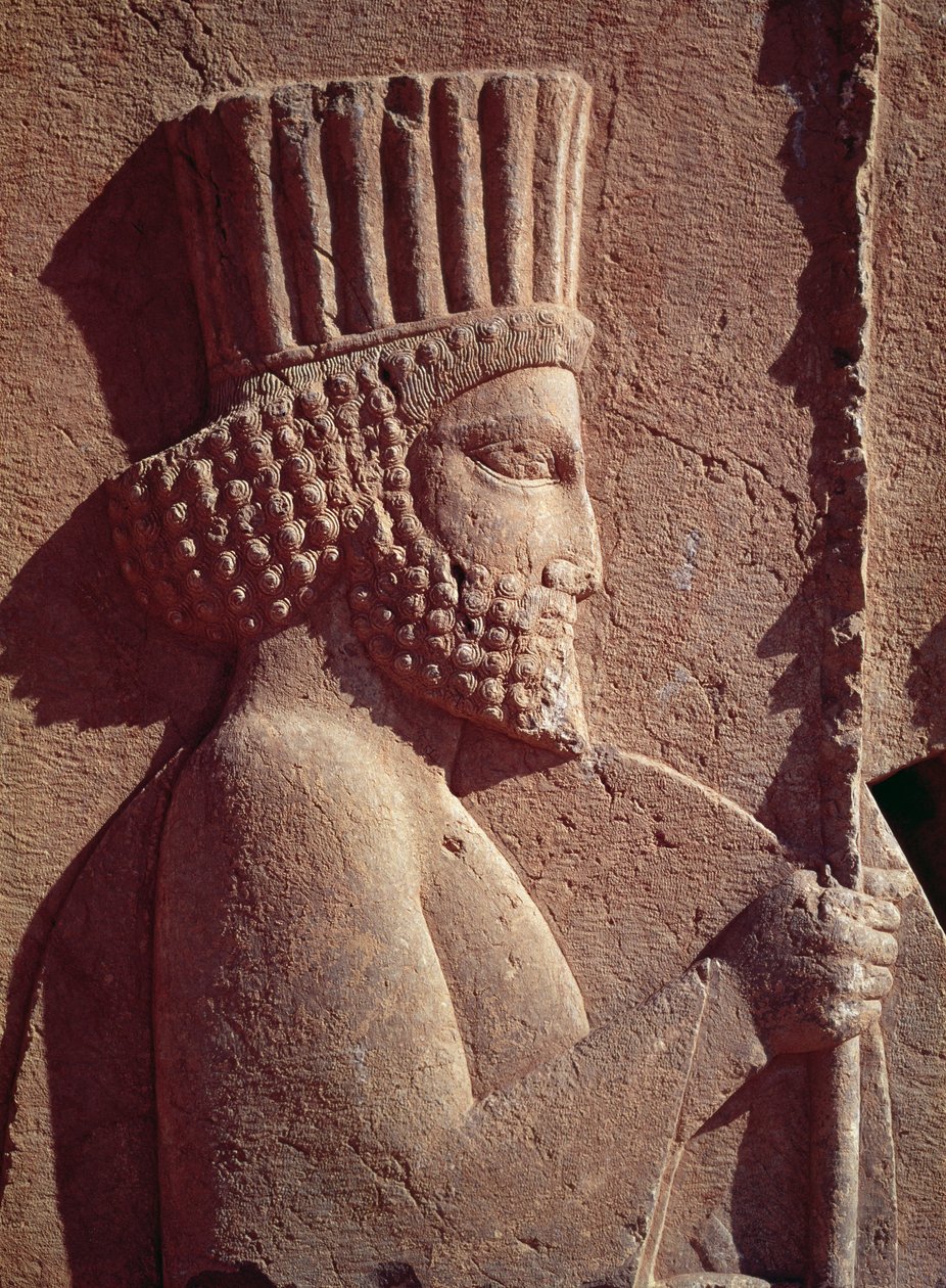 Detail eines persischen Soldaten, vom Relieffries auf der Osttreppe zur Apadana (Audienzhalle) Achämenidenzeit, ca. 515 v. Chr. von Achaemenid