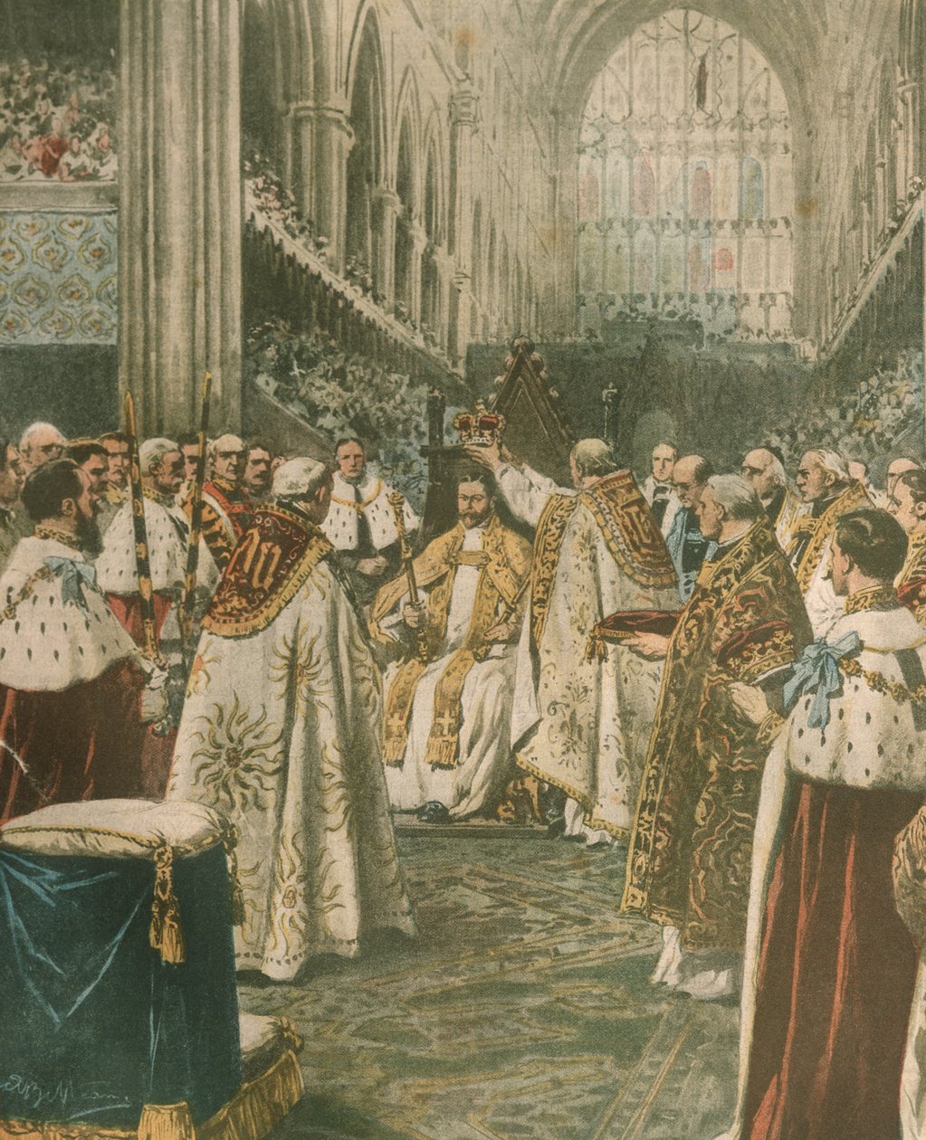 Titelillustration der Krönung von König Georg V.; London, England von Achille Beltrame
