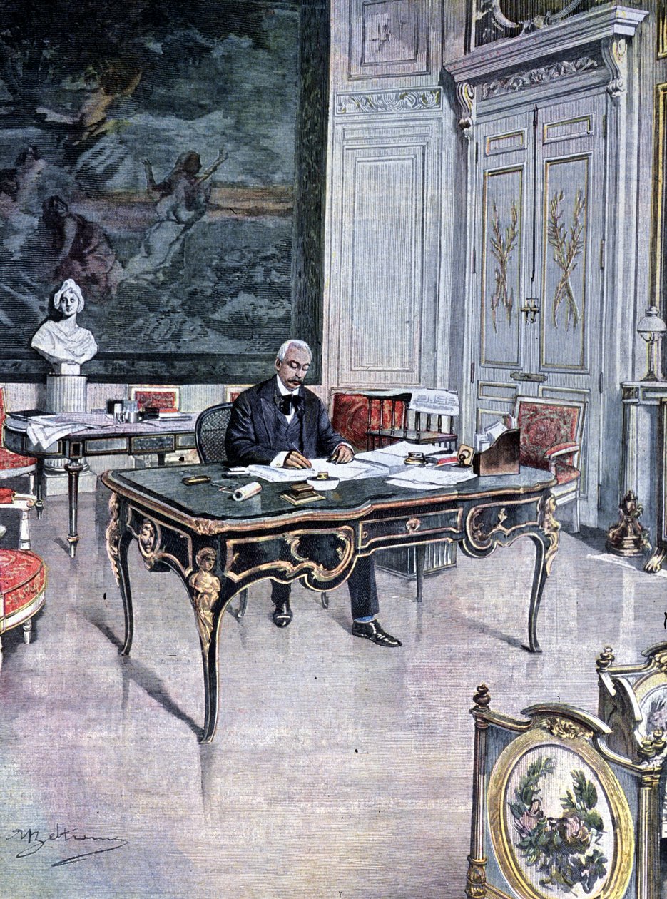 Präsident der Französischen Republik Félix Faure im Jahr 1899 (Illustration von Achille Beltrame) von Achille Beltrame