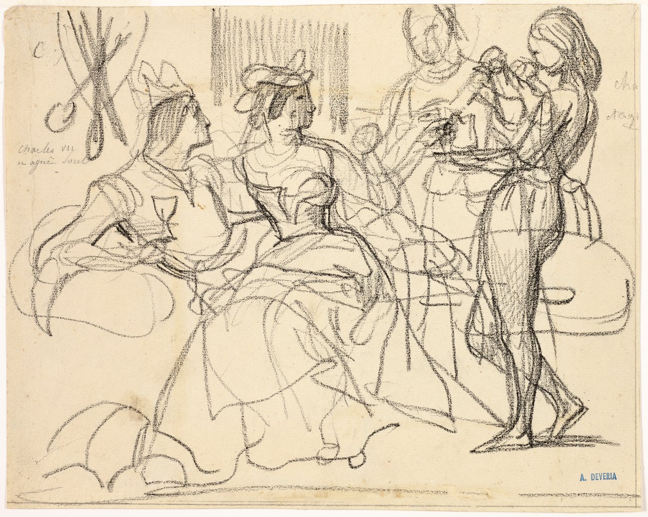 Studie von Achille Devéria