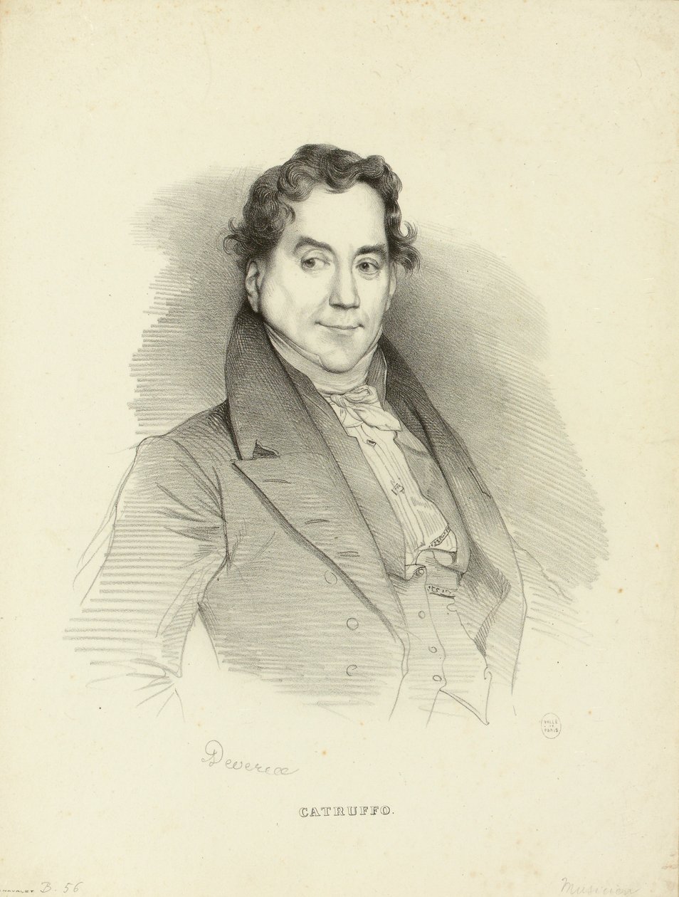 Porträt des Sängers und Komponisten Gioseffo Catrufo, 1771-1851, 1830 von Achille Devéria