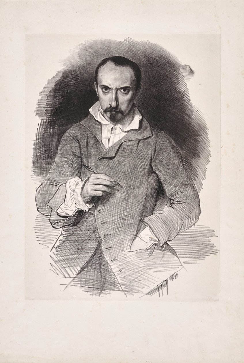 Selbstporträt, zweites Viertel des 19. Jahrhunderts von Achille Devéria