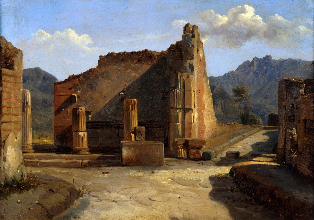 Das Forum von Pompeji, um 1816-1822 von Achille Etna Michallon