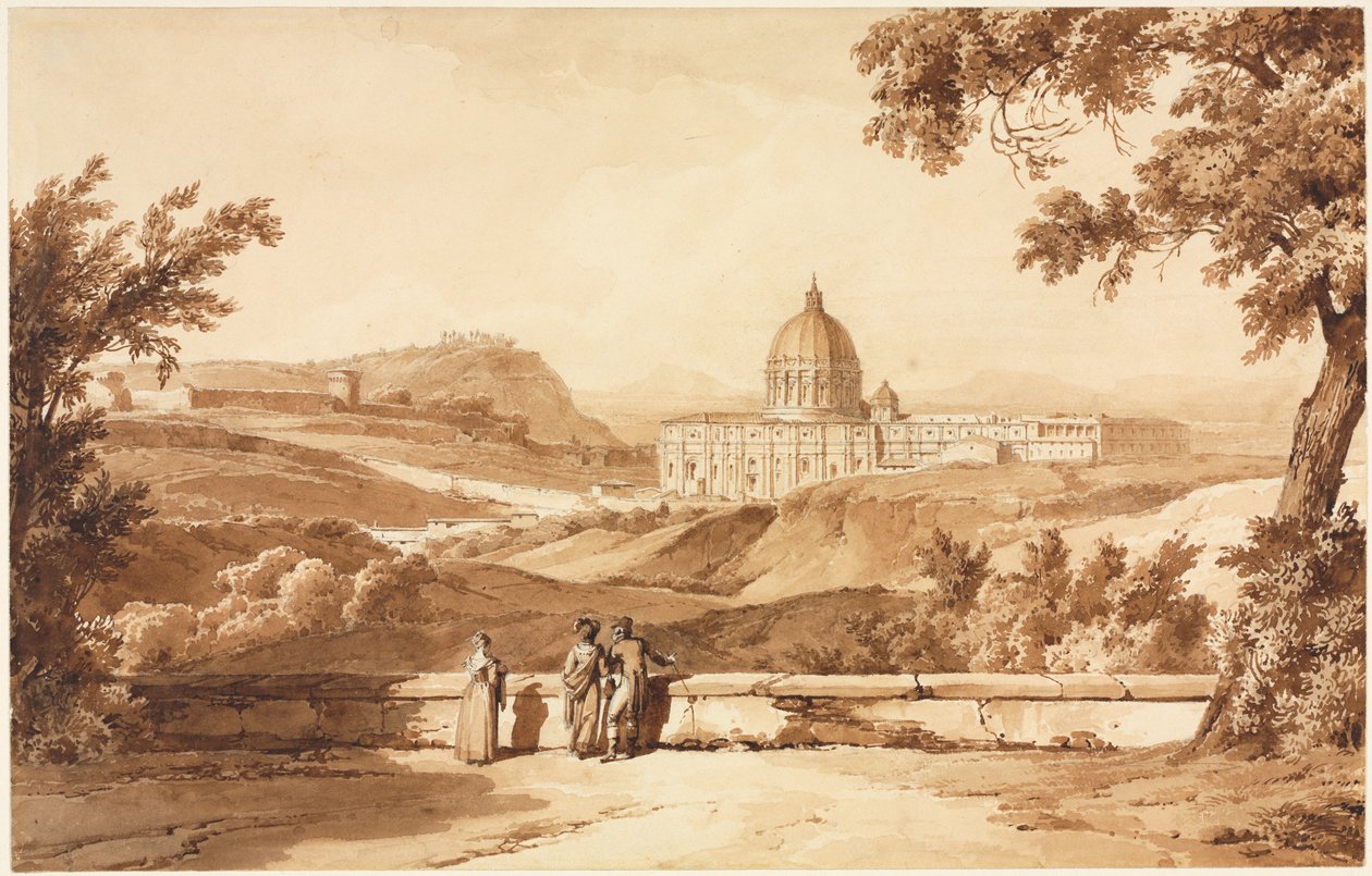 Blick auf St. Peter, Rom, ca. 1817-1820 von Achille Etna Michallon