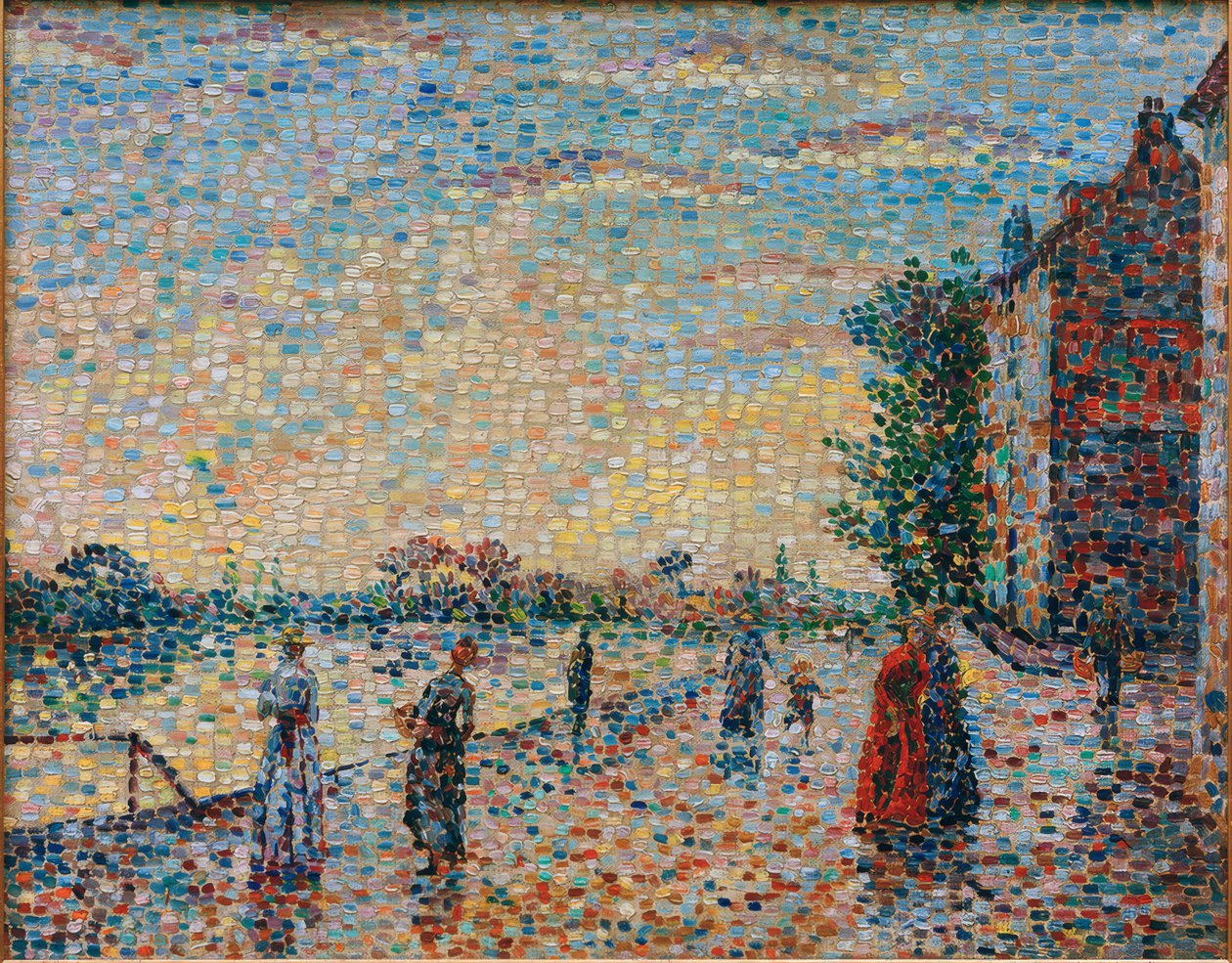 Der Spaziergang am Flussufer von Achille Lauge