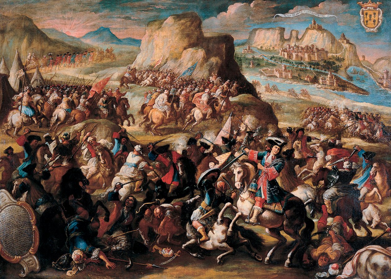 Die Schlacht von Oran, 1699 von Acisclo Antonio Palomino de Castro y
