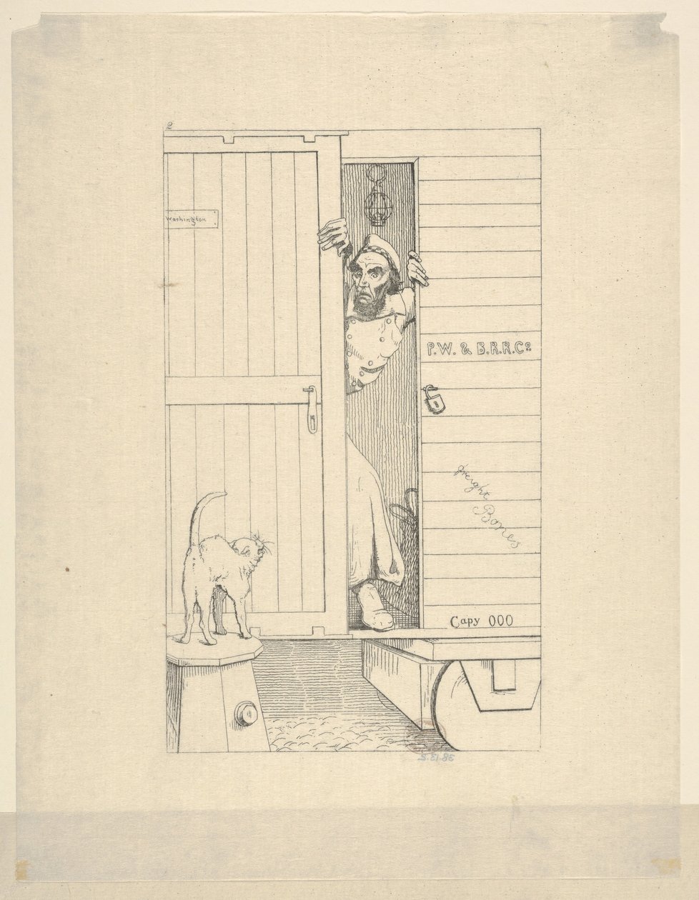 Durchgang durch Baltimore aus Confederate War Etchings, 1861-63 von Adalbert John Volck