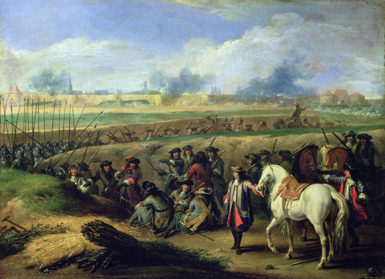 Ludwig XIV. (1638-1715) bei der Belagerung von Tournai, 21. Juni 1667 von Adam Frans van der Meulen