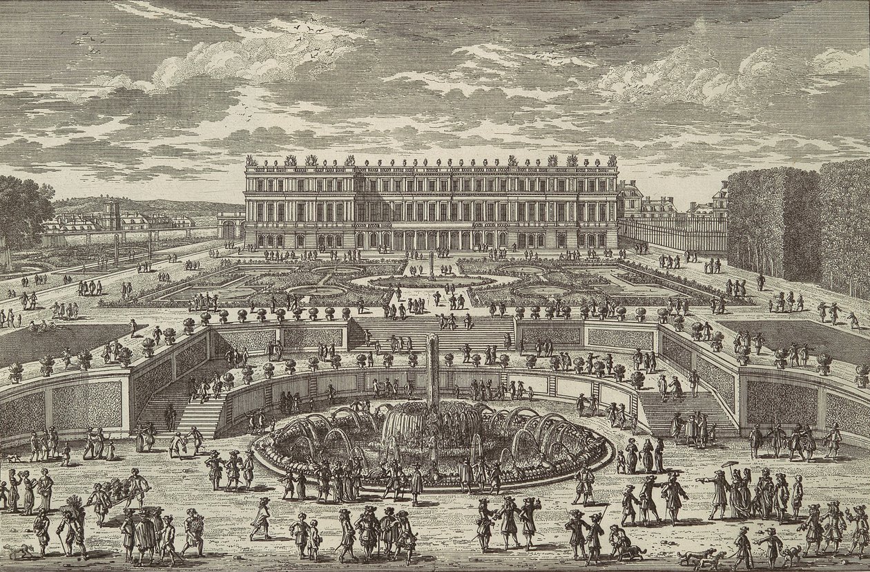 Ansicht des Schlosses von Versailles (Gartenfassade) von Adam Perelle
