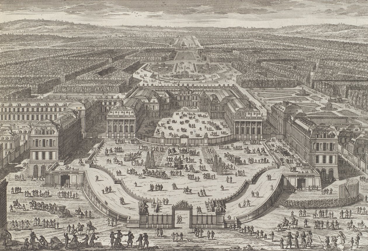 Gesamtansicht des Schlosses von Versailles, 1680er Jahre von Adam Perelle