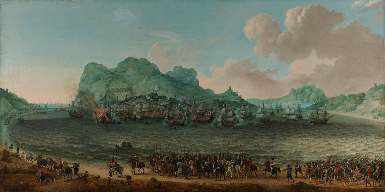 Sieg über die Spanier in der Nähe von Gibraltar durch eine Flotte unter dem Kommando von Admiral Jacob van Heemskerck, 25. April 1607 von Adam Willaerts