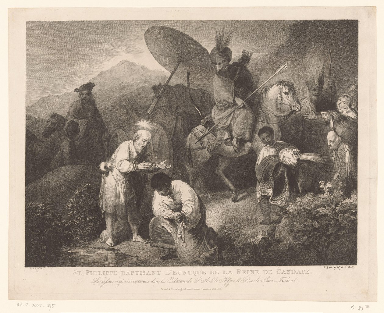 Die Taufe des Kämmerers durch Philippus von Adam von Bartsch