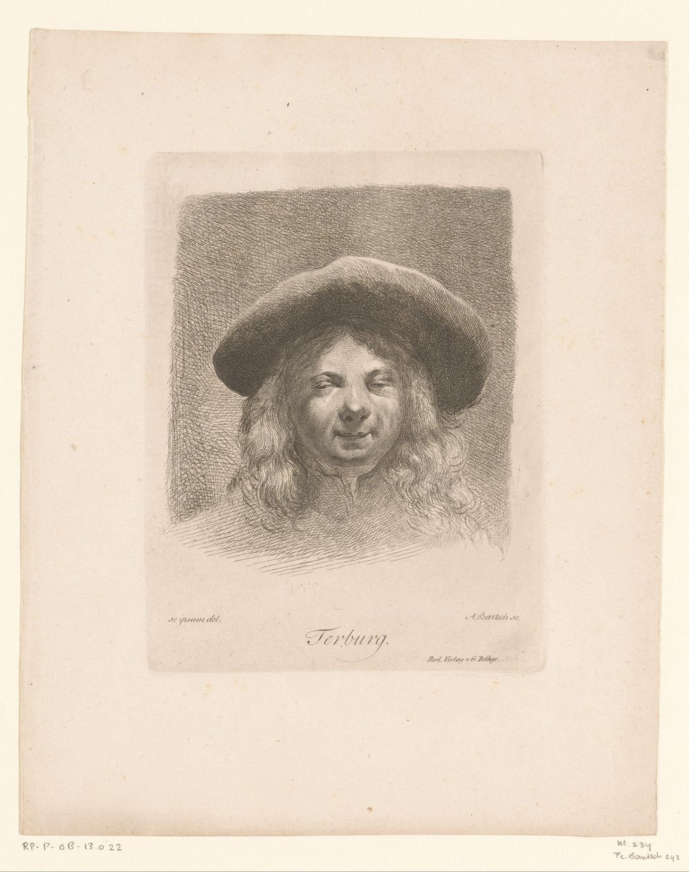 Porträt von Moses ter Borch von Adam von Bartsch