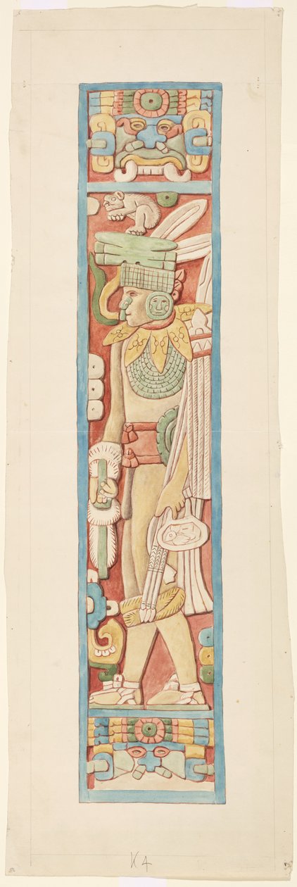 Türpfosten in Chichen Itza, Yucatan, Mexiko von Adela Breton