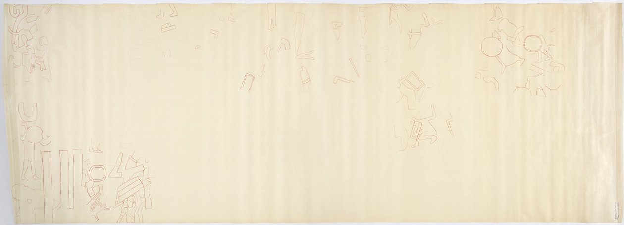 Gemälde von der Nordwand, Oberer Tempel der Jaguare, Chichen Itza, Mexiko Südabschnitt von Adela Breton