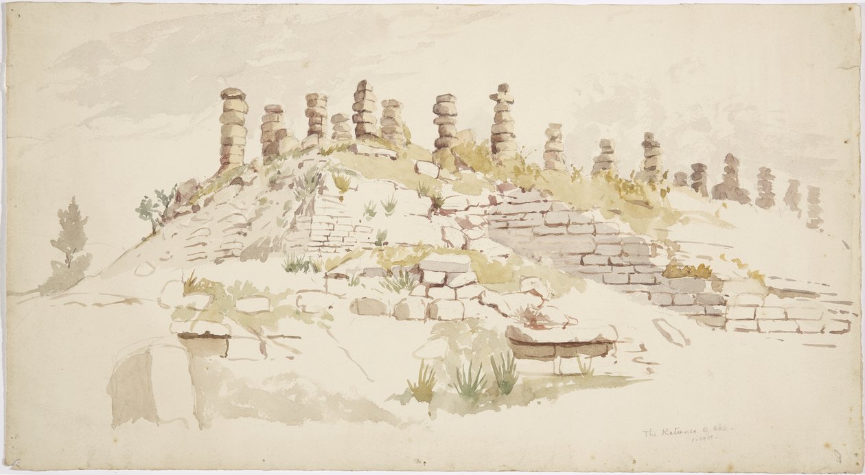 Ruinen in Ake, Yucatan, Mexiko von Adela Breton